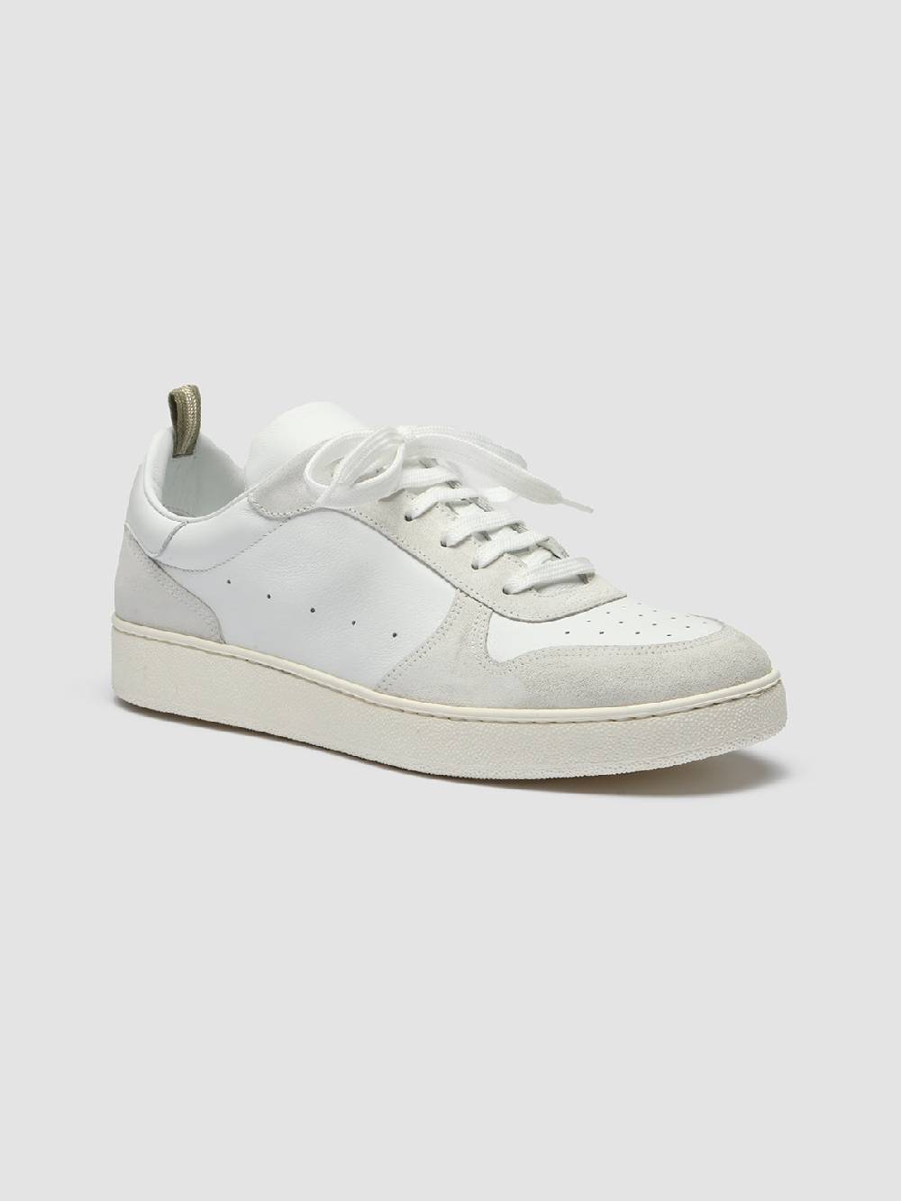 Officine Creative MOWER 008 Sneakers in Pelle Liscia e Scamosciata Bianca Acquista Ora
