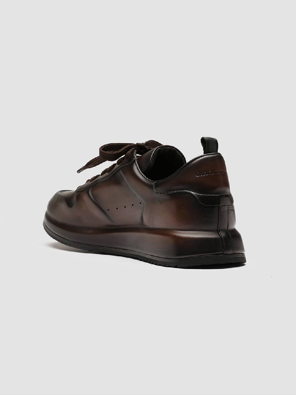 Officine Creative RACE LUX 003 Sneakers in Pelle aerografata Marrone Consegna Veloce
