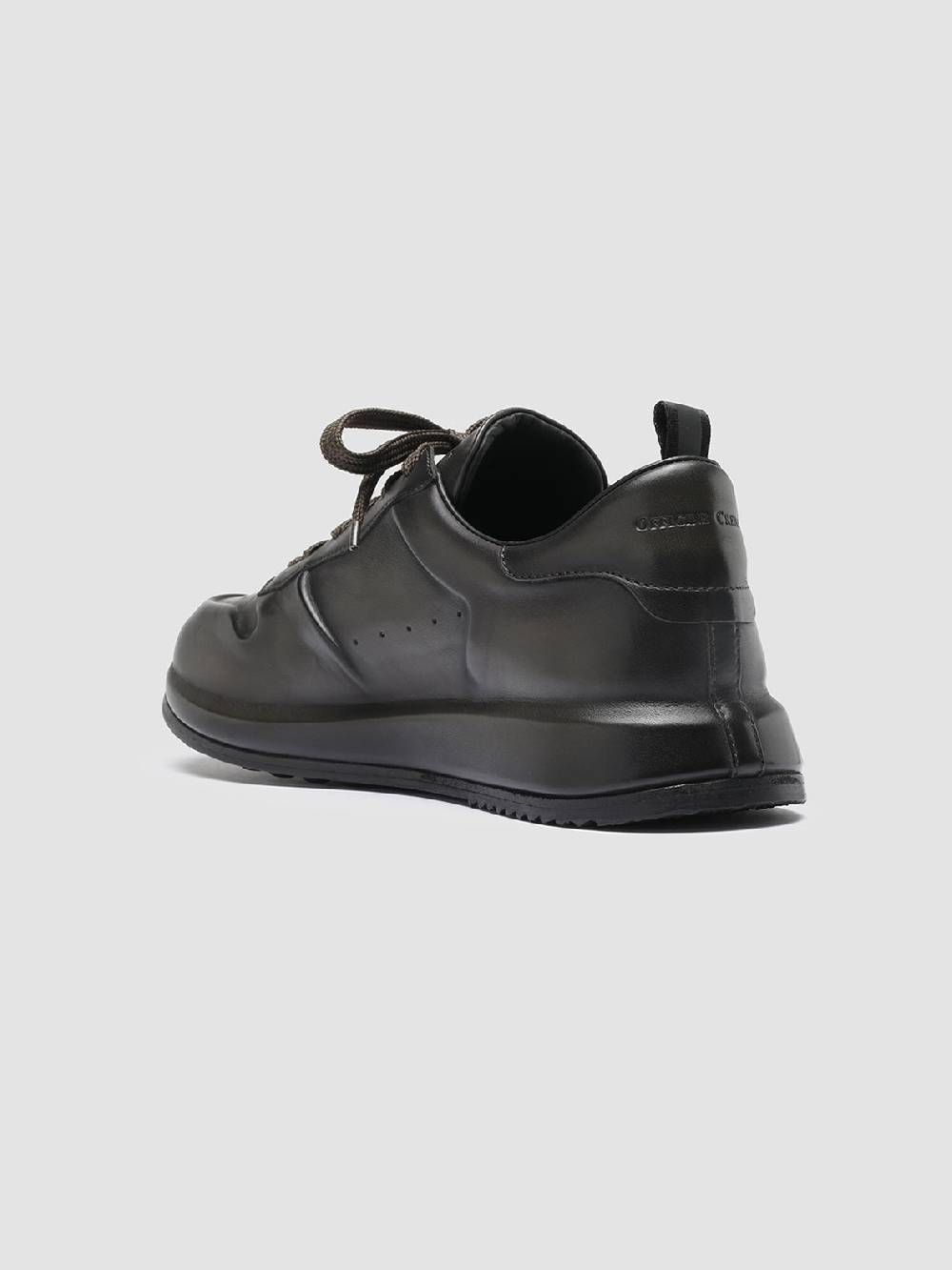 Officine Creative RACE LUX 003 Sneakers in Pelle aerografata Verde Promozione Limitata