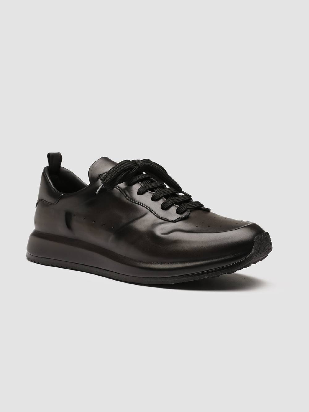 Officine Creative RACE LUX 003 Sneakers in Pelle aerografata Grigia Fino Al -60%