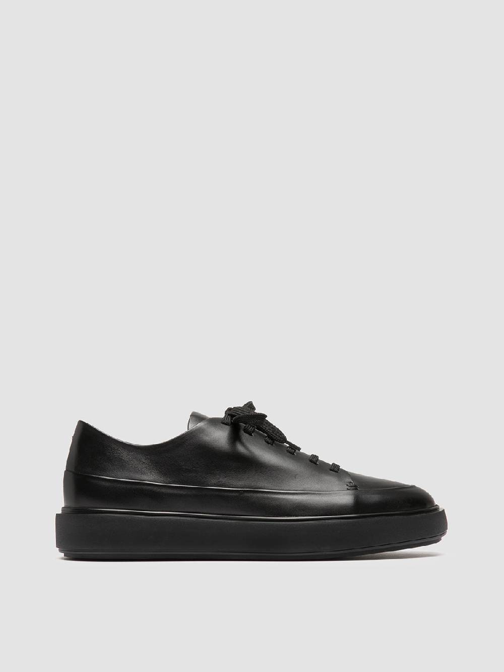 Officine Creative RELEASE 001 Sneaker Basse in Pelle Nera Shopping Online