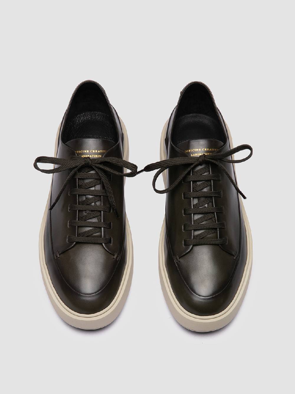 Officine Creative RELEASE 001 Sneaker Basse in Pelle Verde Prezzo Ridotto