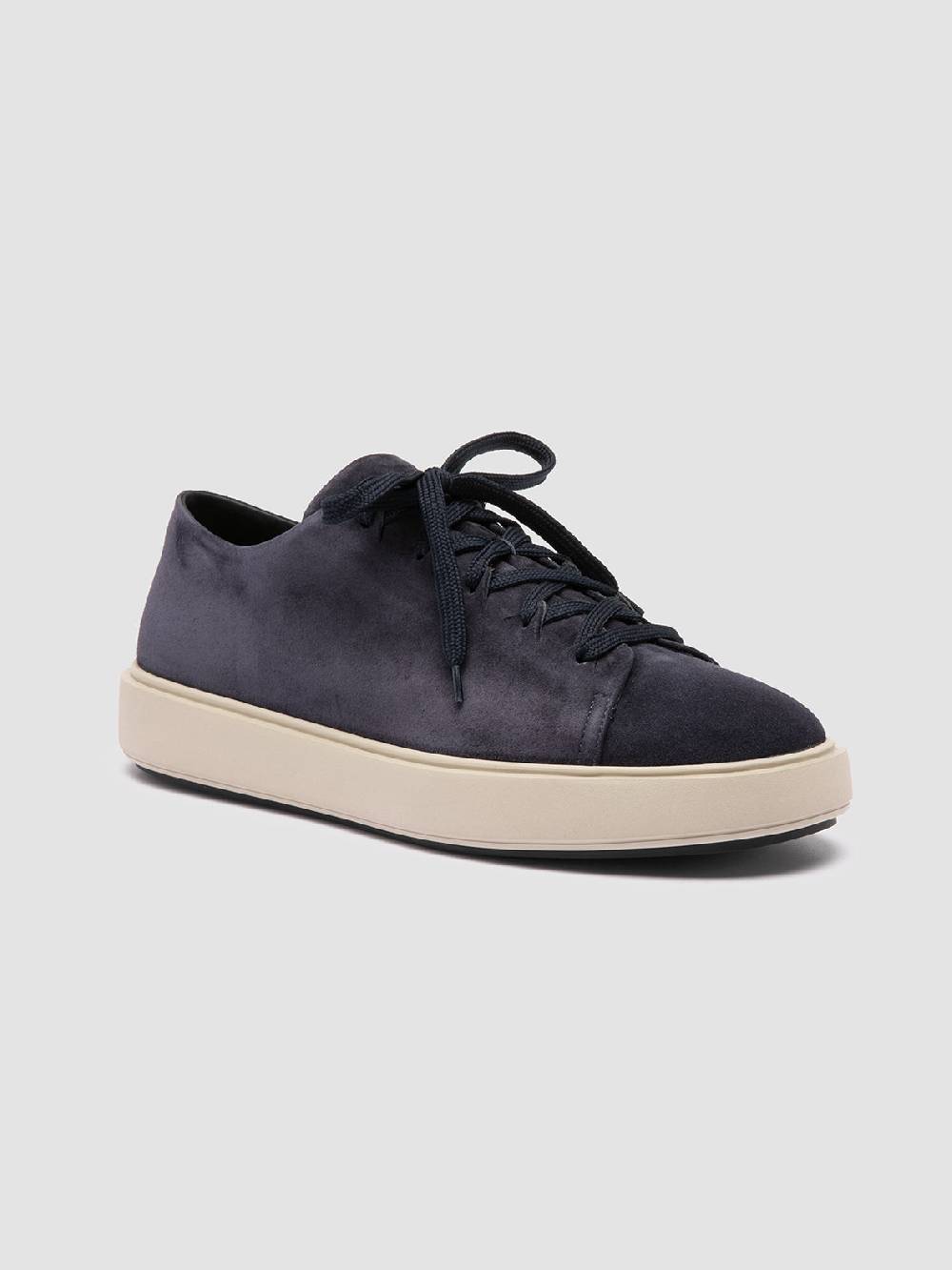 Officine Creative REMASTER 001 Sneaker Basse in Pelle Scamosciata Blu Convenienza