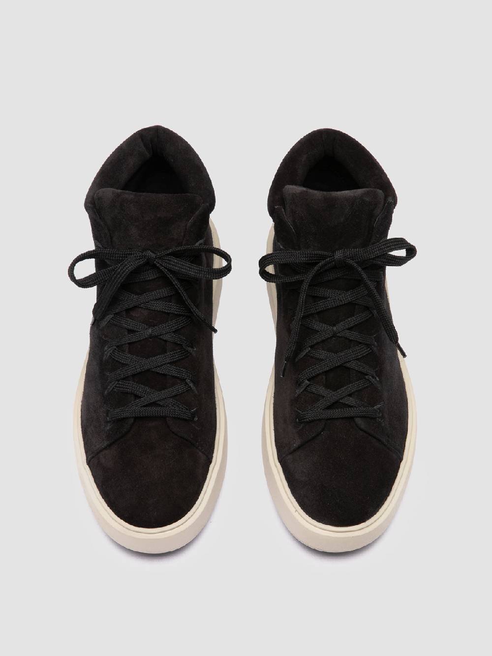 Officine Creative REMASTER 002 Sneaker Alte in Pelle Scamosciata Nera Presa