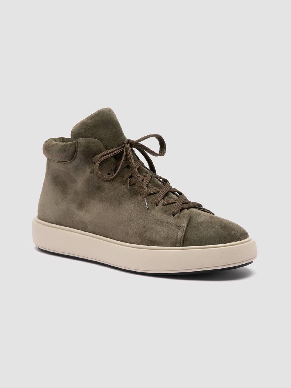 Officine Creative REMASTER 002 Sneaker Alte in Pelle Scamosciata Verde Sconto