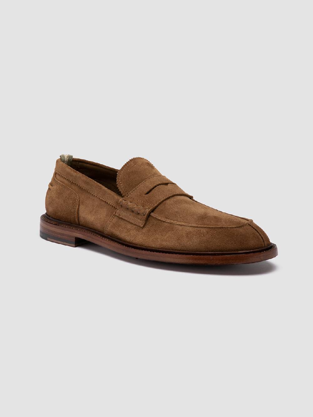 Officine Creative SAX 001 Mocassini Penny in Pelle Scamosciata Marrone Offerta
