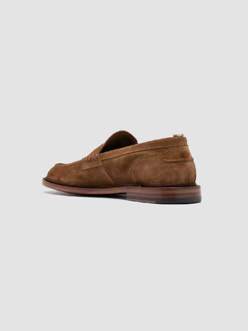 Officine Creative SAX 001 Mocassini Penny in Pelle Scamosciata Marrone Offerta