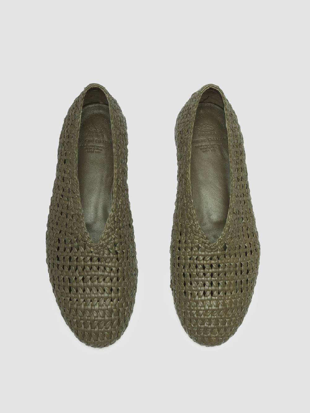 Officine Creative BESSIE 011 Mocassini in Pelle Verde Economico
