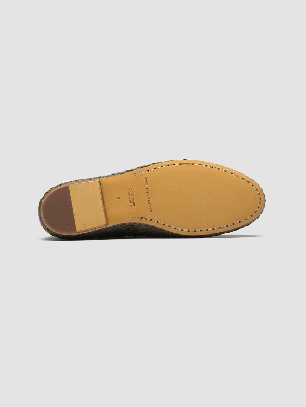 Officine Creative BESSIE 011 Mocassini in Pelle Verde Economico