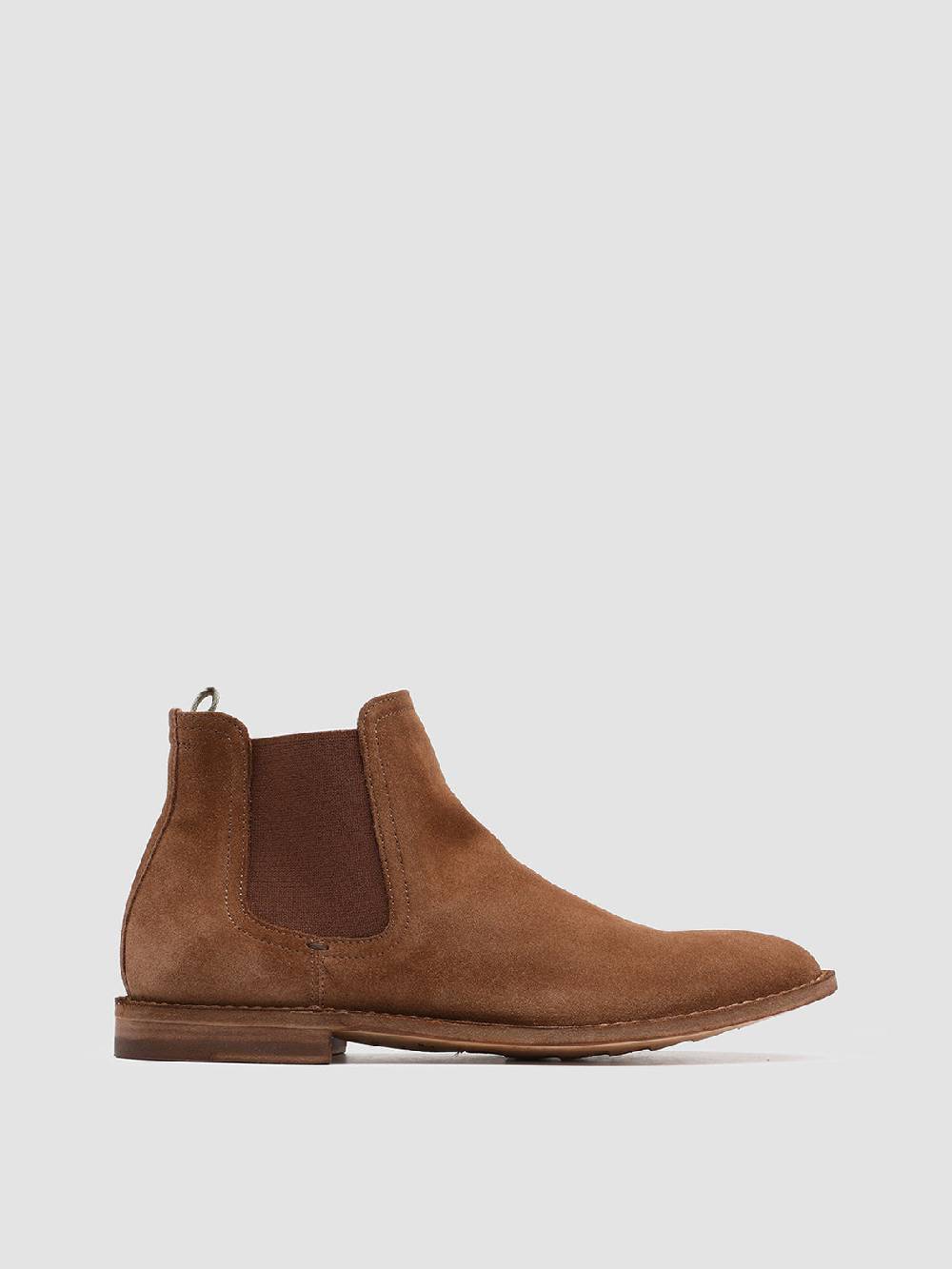 Officine Creative LINZI 001 Stivaletti Chelsea in Pelle Scamosciata Marrone