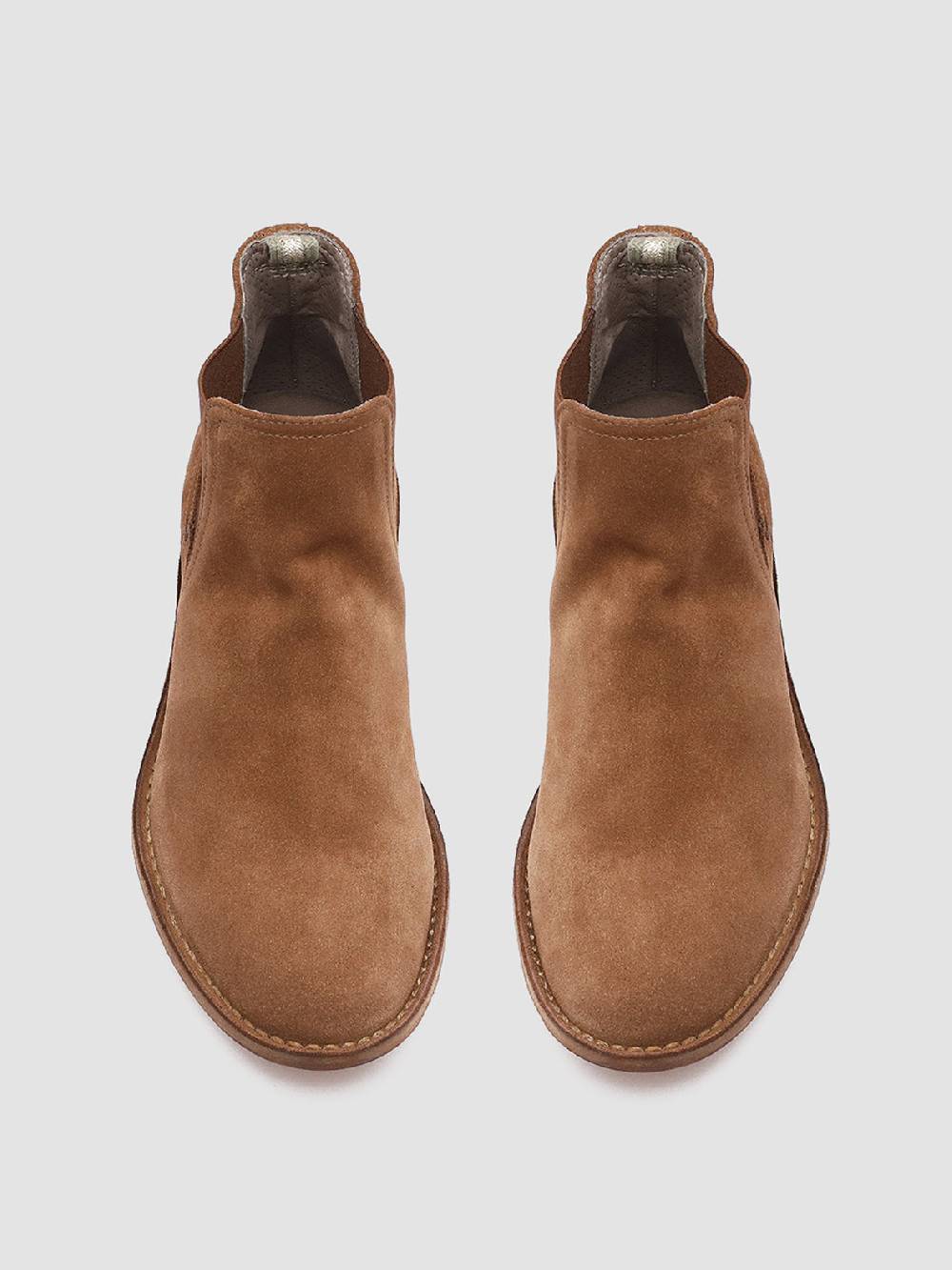 Officine Creative LINZI 001 Stivaletti Chelsea in Pelle Scamosciata Marrone Outlet