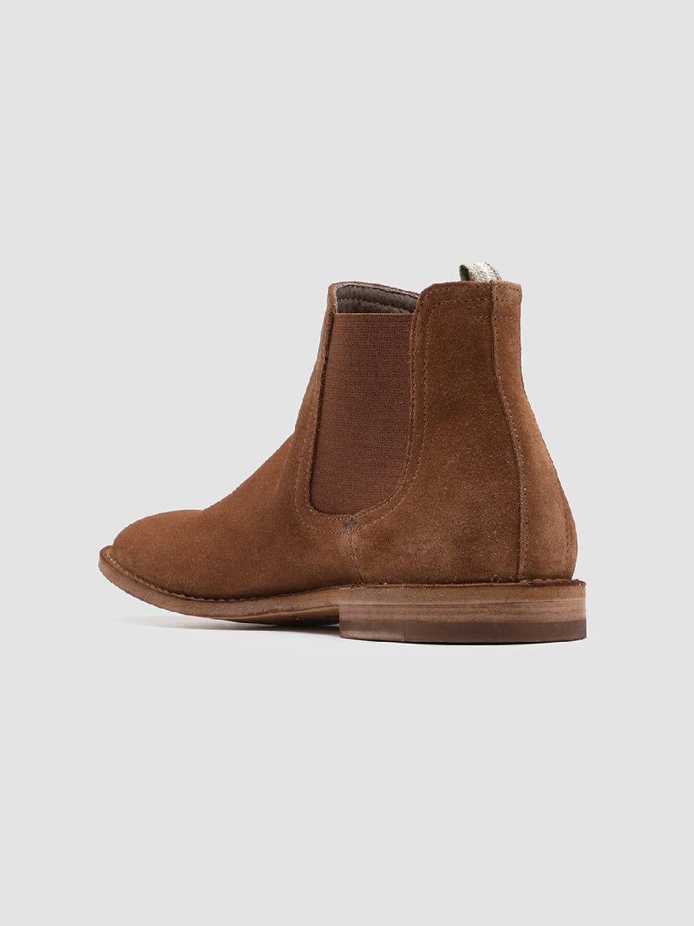 Officine Creative LINZI 001 Stivaletti Chelsea in Pelle Scamosciata Marrone Outlet