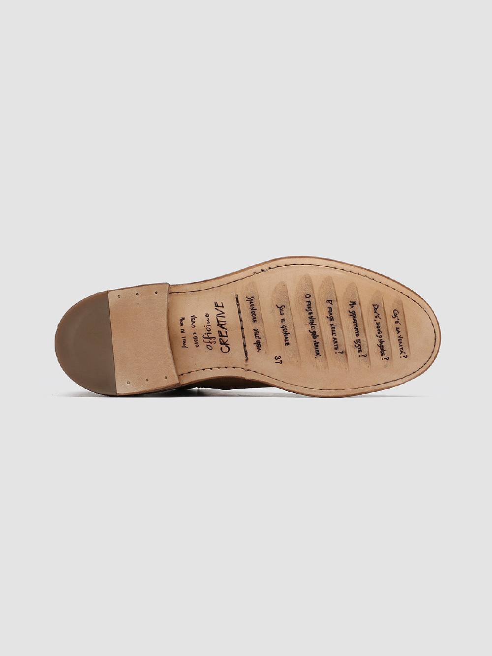 Officine Creative LINZI 001 Stivaletti Chelsea in Pelle Scamosciata Marrone Outlet