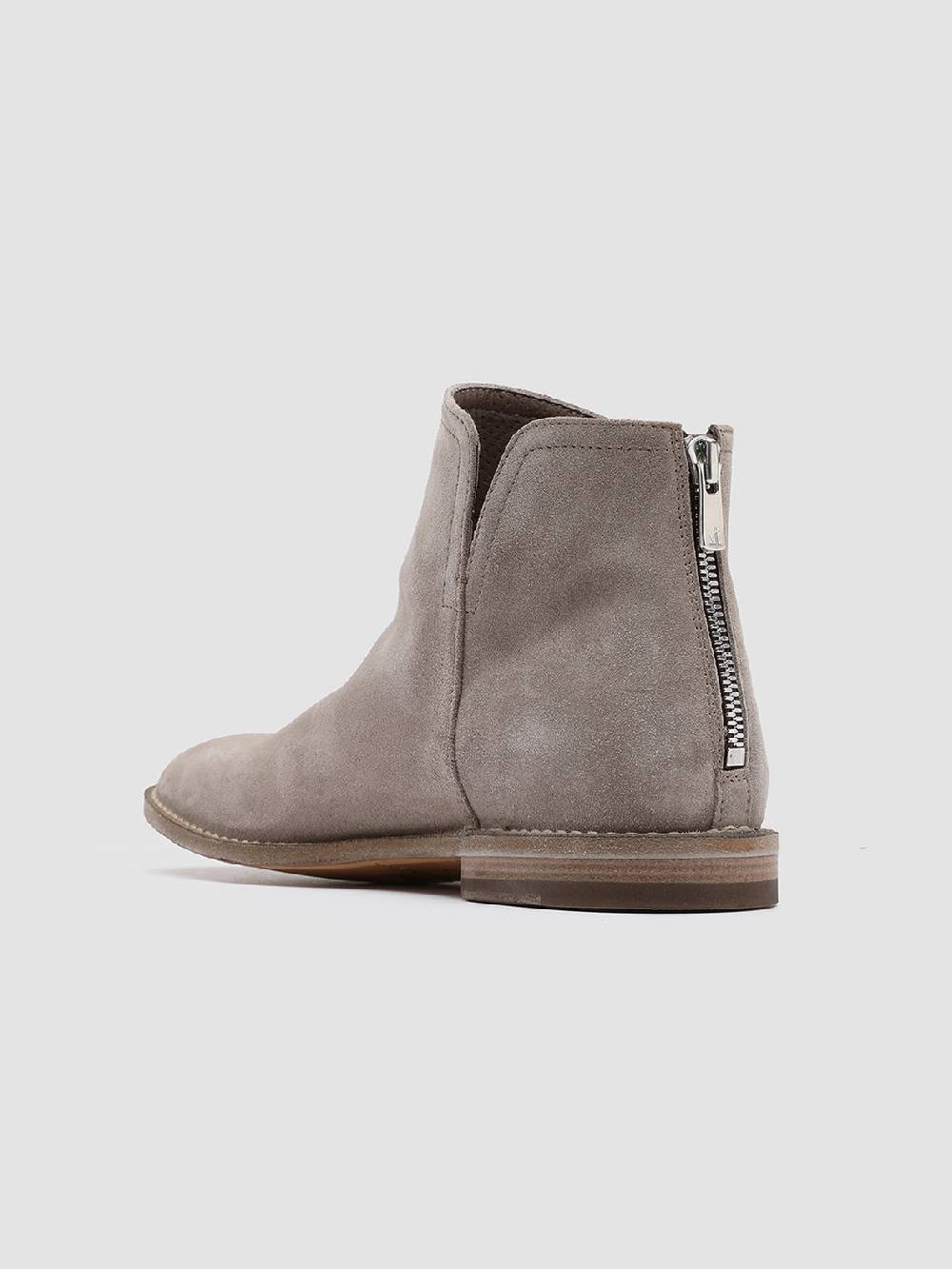 Officine Creative LINZI 002 Stivaletti con Zip in Pelle Scamosciata Grigia In Vendita