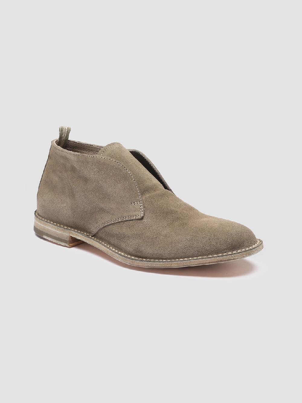 Officine Creative LINZI 008 Polacchine in Pelle Scamosciata Verde Saldi