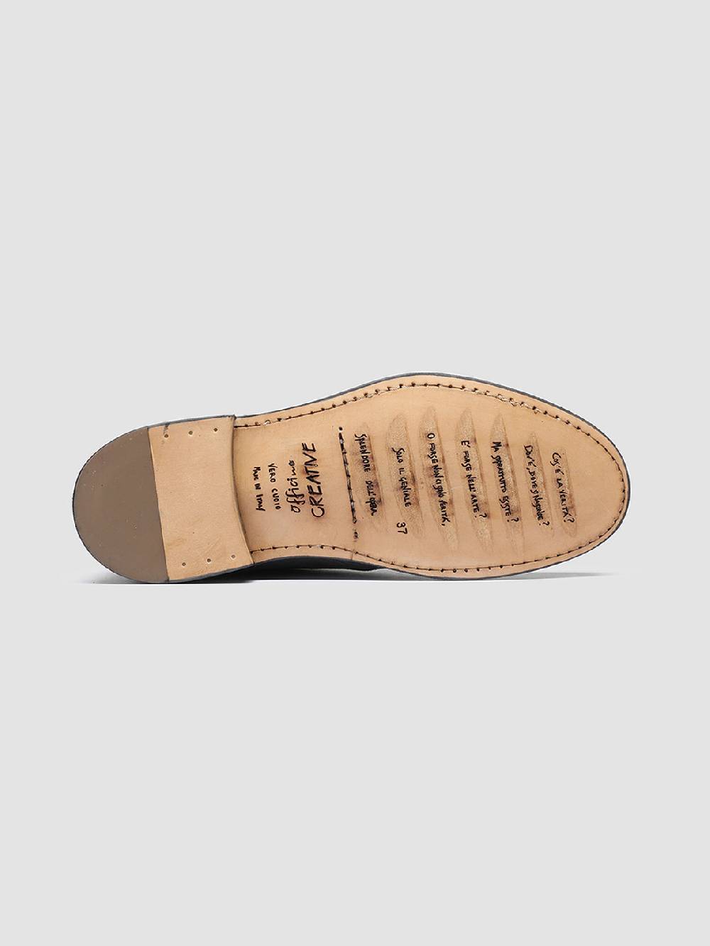 Officine Creative LINZI 008 Polacchine in Pelle Scamosciata Blu Offerte