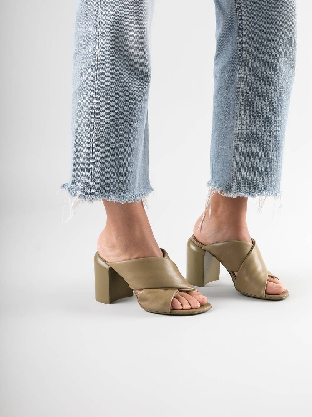 Officine Creative ESTHER 014 Sandali in Pelle Marrone Saldi Di Fabbrica