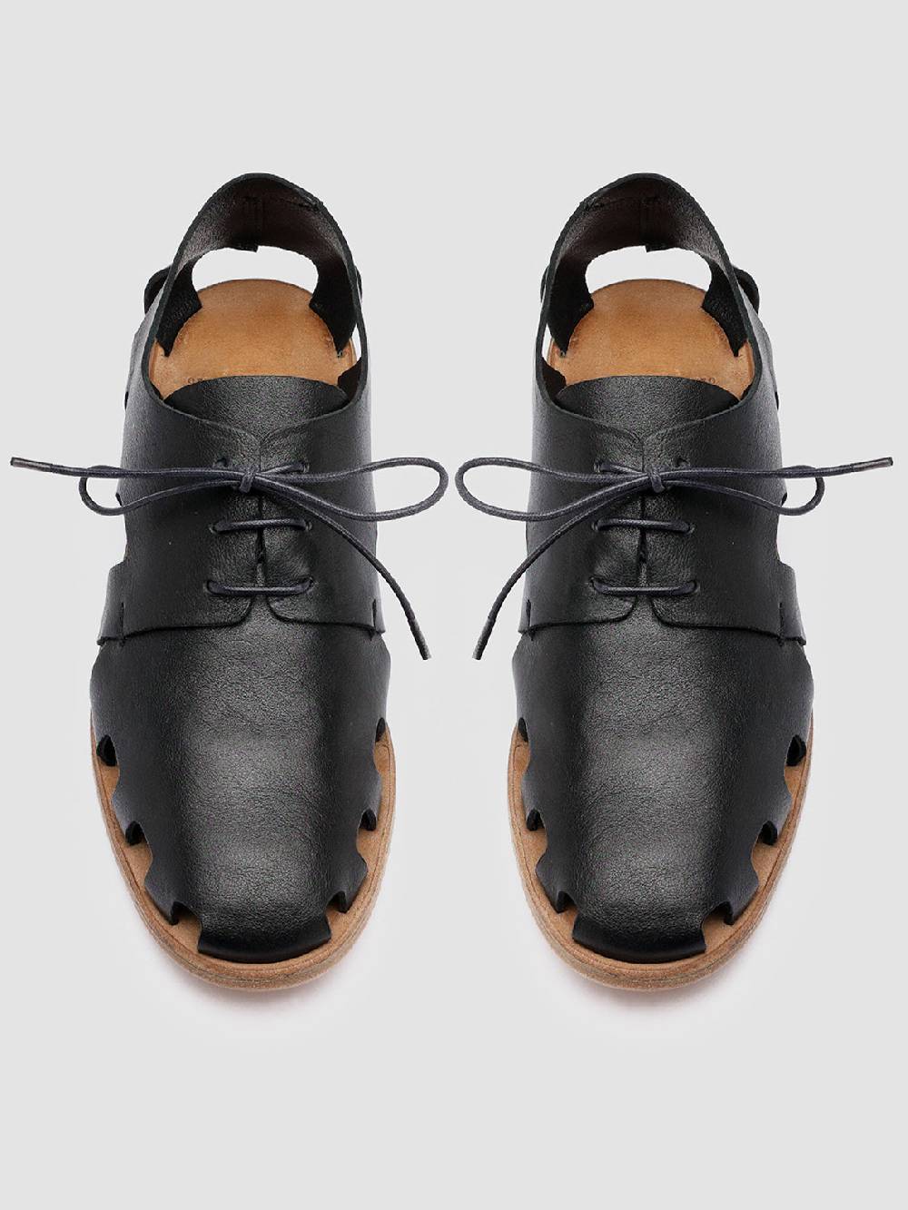 Officine Creative GRAPHITE 008 Derby in Pelle Nera Negozio online di fabbrica