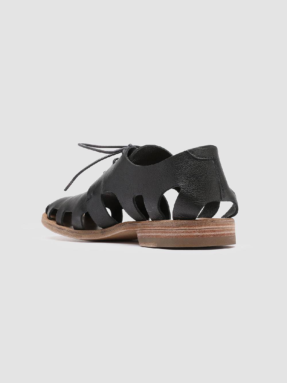 Officine Creative GRAPHITE 008 Derby in Pelle Nera Negozio online di fabbrica