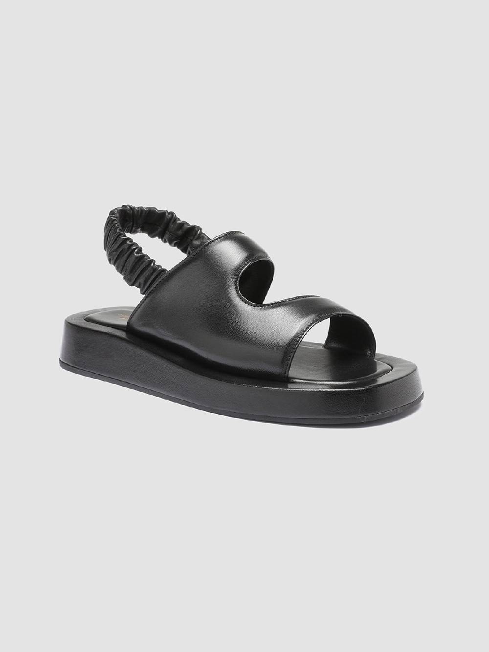 Officine Creative PATTY 005 Sandali in Pelle Nera Comprare a buon mercato