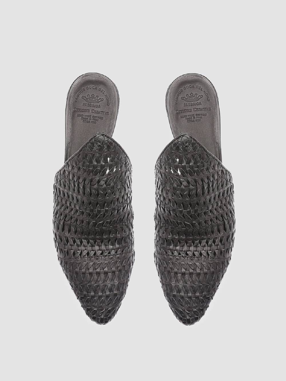 Officine Creative SALLY 007 Sandali in Pelle Nera Flash Sale