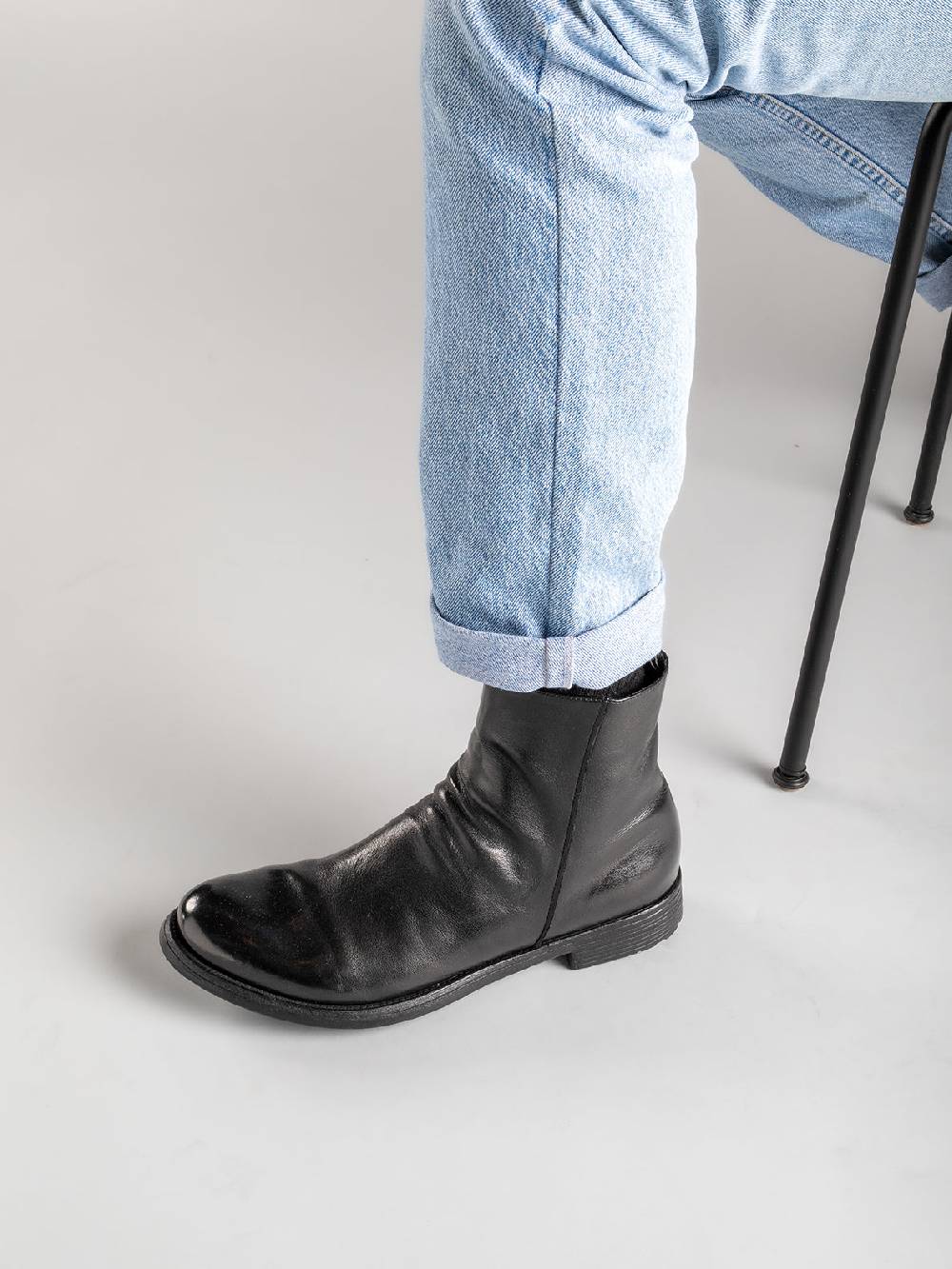 Officine Creative HIVE 010 Stivali Zip in Pelle Marrone Shopping online