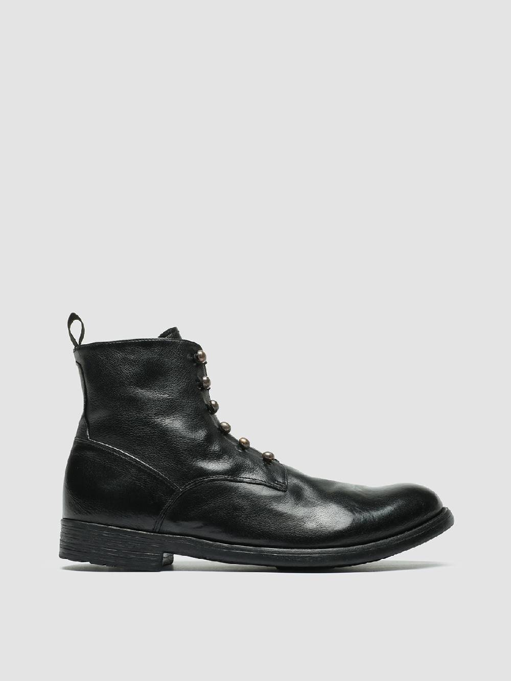Officine Creative HIVE 051 Stivali Zip in Pelle Nera Offerta natalizia