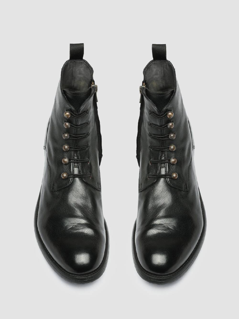 Officine Creative HIVE 051 Stivali Zip in Pelle Nera Offerta natalizia