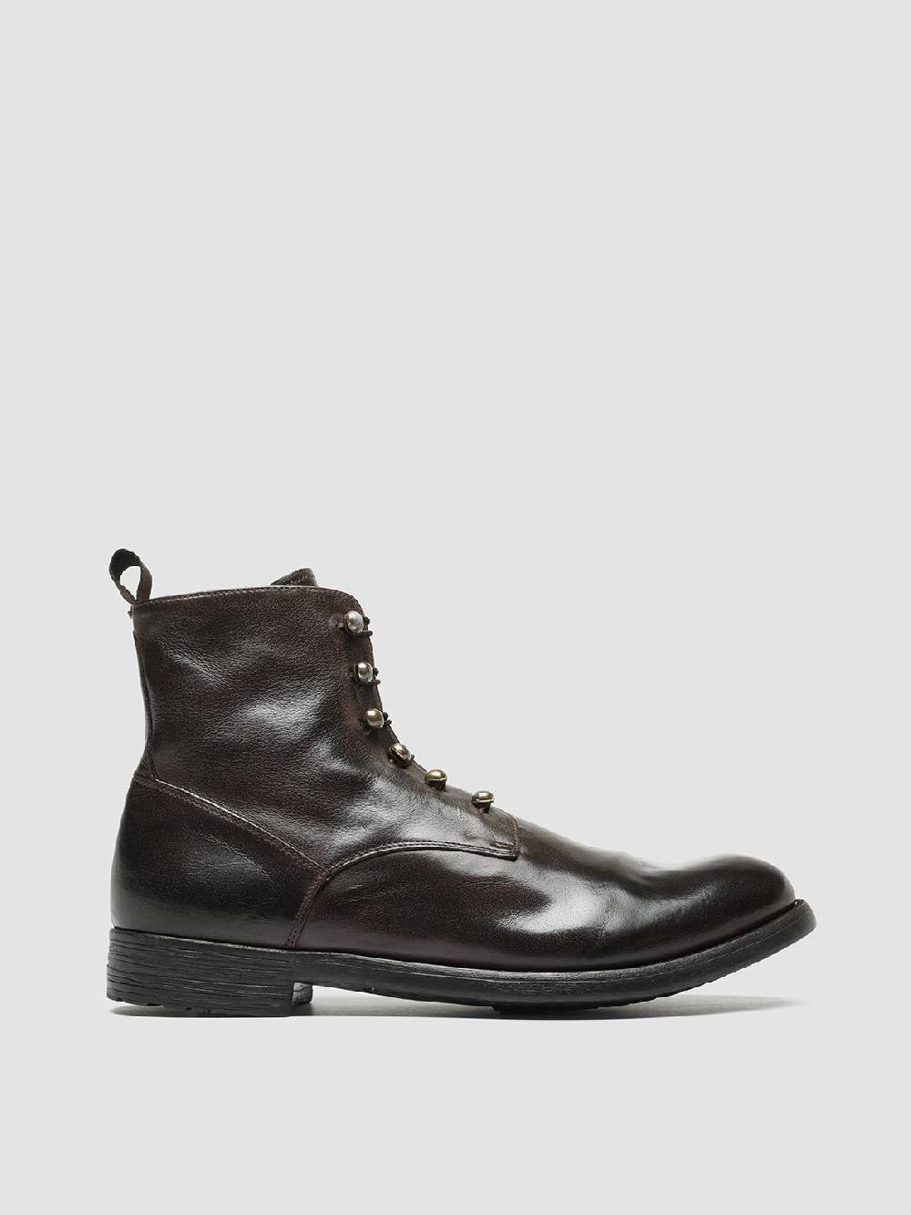 Officine Creative HIVE 051 Stivali Zip in Pelle Marrone Offerta Pasqua