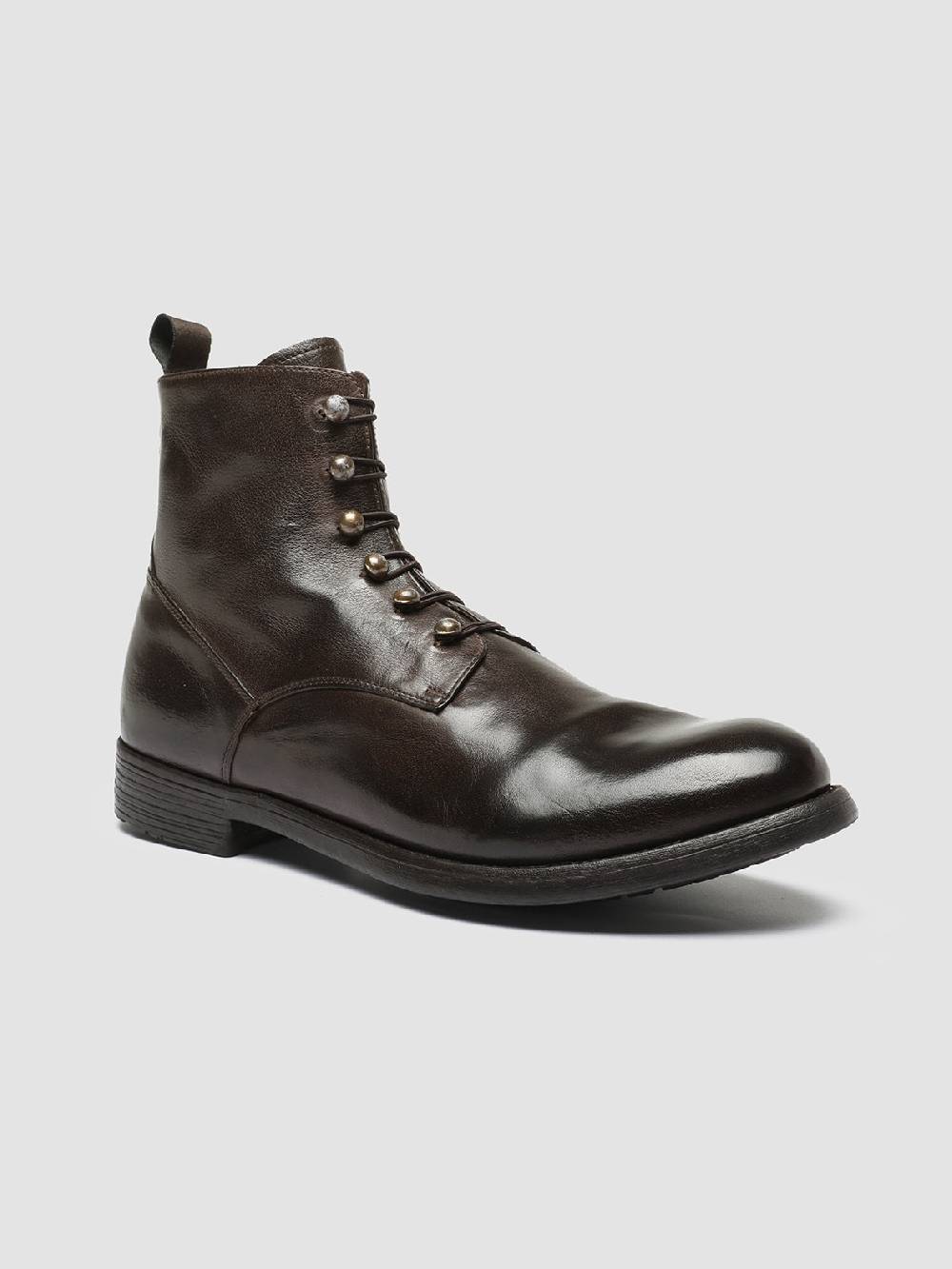 Officine Creative HIVE 051 Stivali Zip in Pelle Marrone Offerta Pasqua