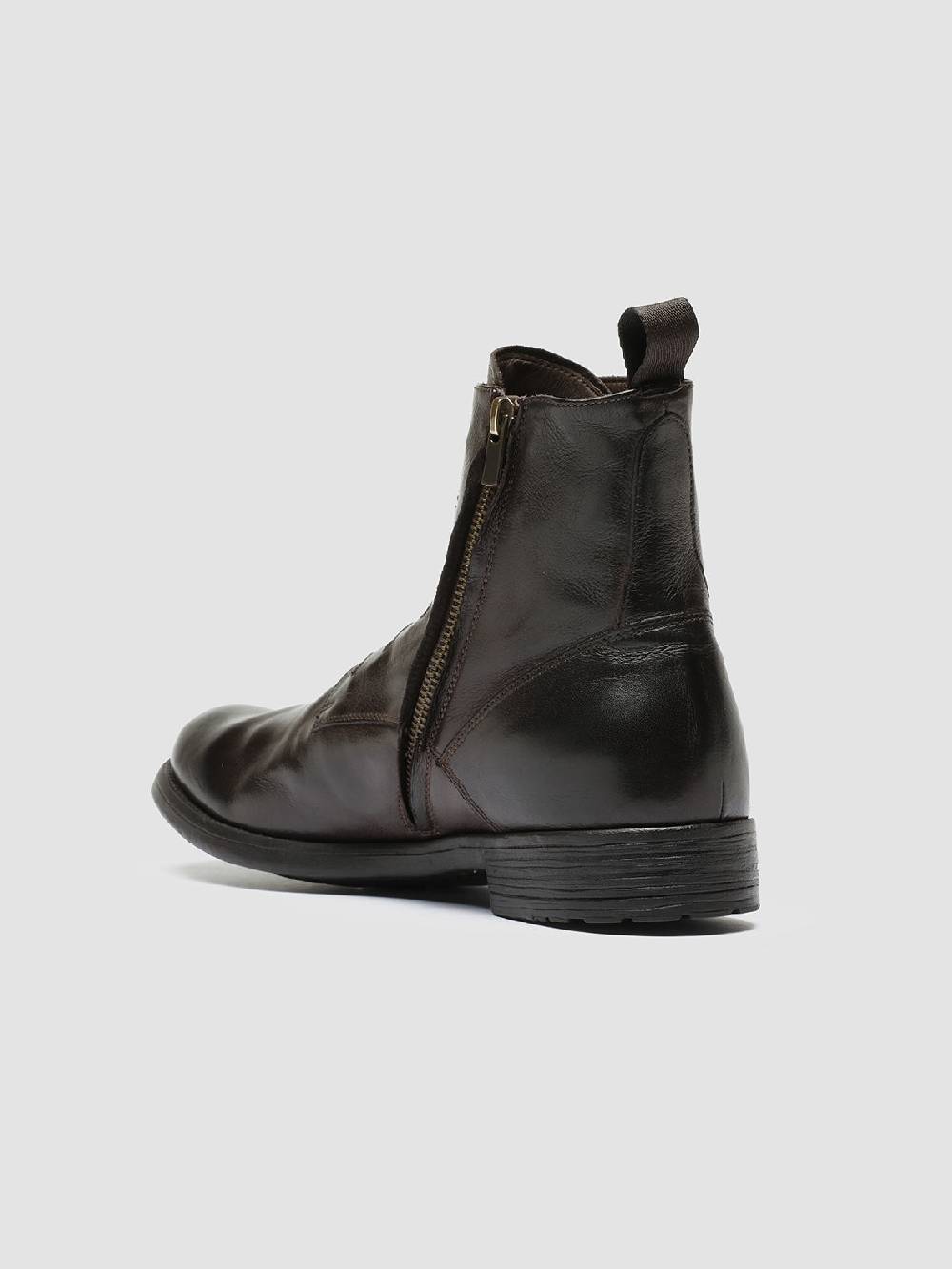 Officine Creative HIVE 051 Stivali Zip in Pelle Marrone Offerta Pasqua
