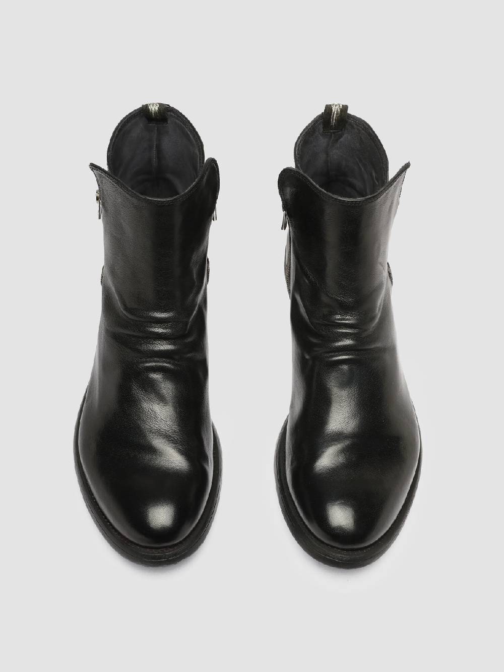 Officine Creative HIVE 054 Stivali Zip in Pelle Nera Offerta Giorno del Papà