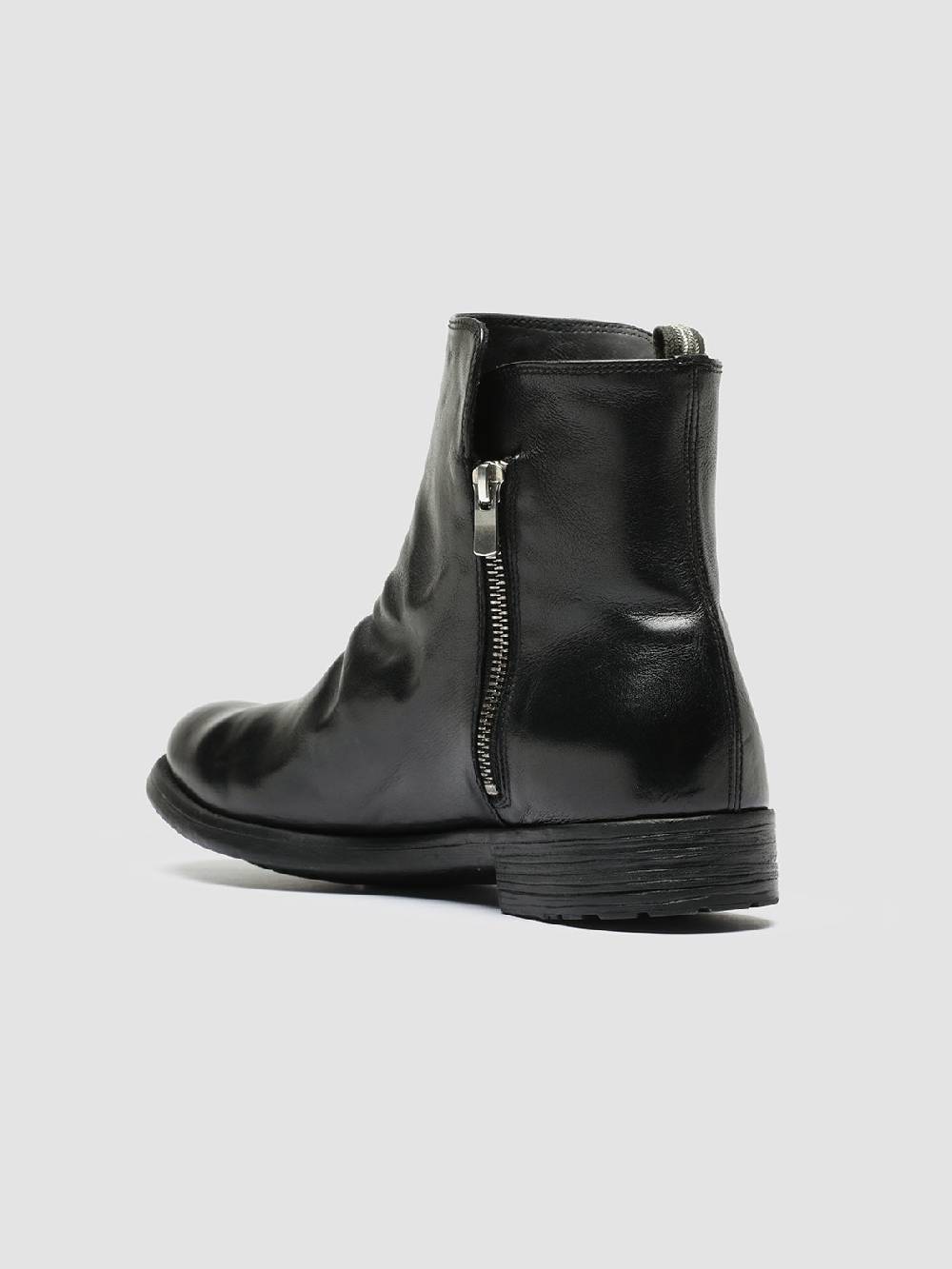 Officine Creative HIVE 054 Stivali Zip in Pelle Nera Offerta Giorno del Papà