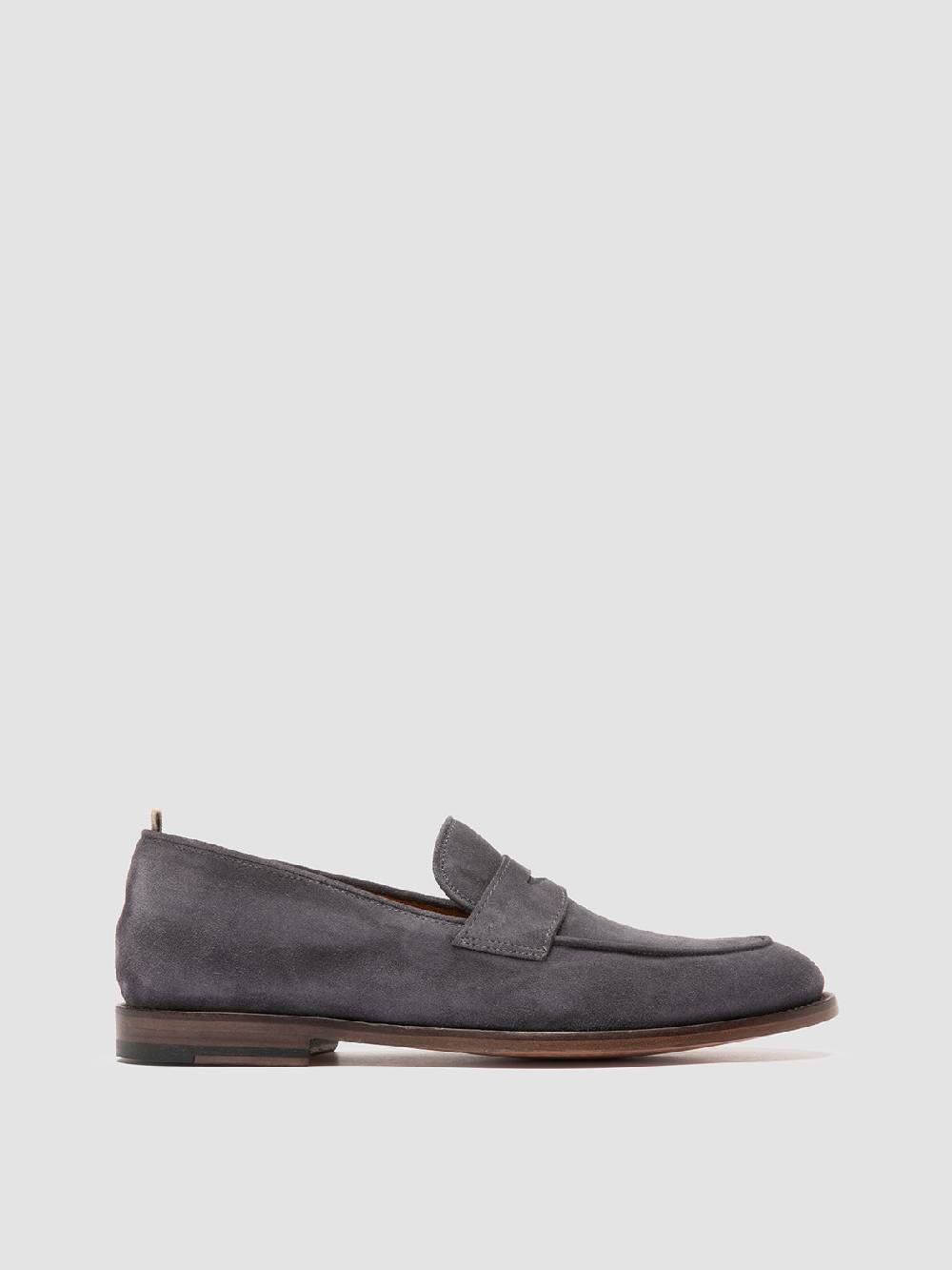 Officine Creative OPERA 001 Mocassini Penny in Pelle Scamosciata Grigia