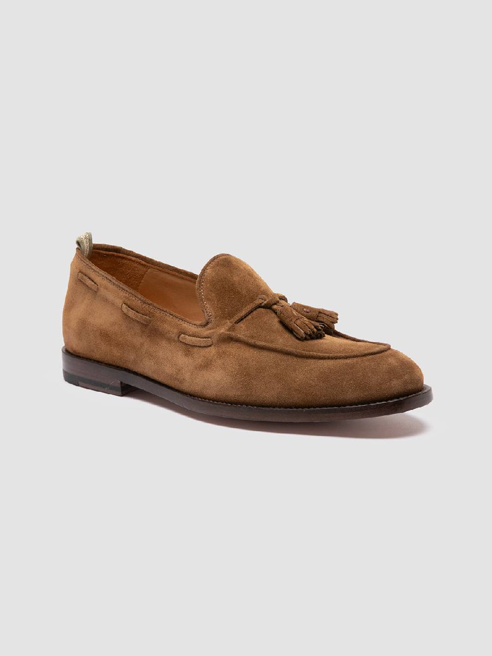 Officine Creative OPERA 002 Mocassini con Nappine in Camoscio Marrone Latest fashion