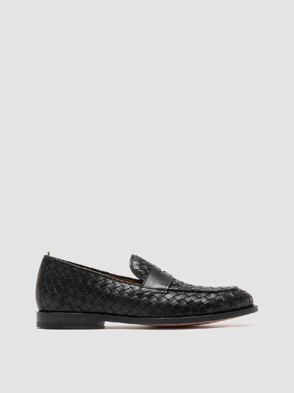 Officine Creative OPERA 003 Mocassini Penny in Pelle Nera Offerta temporanea