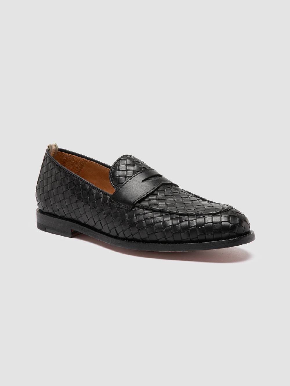 Officine Creative OPERA 003 Mocassini Penny in Pelle Nera Offerta temporanea