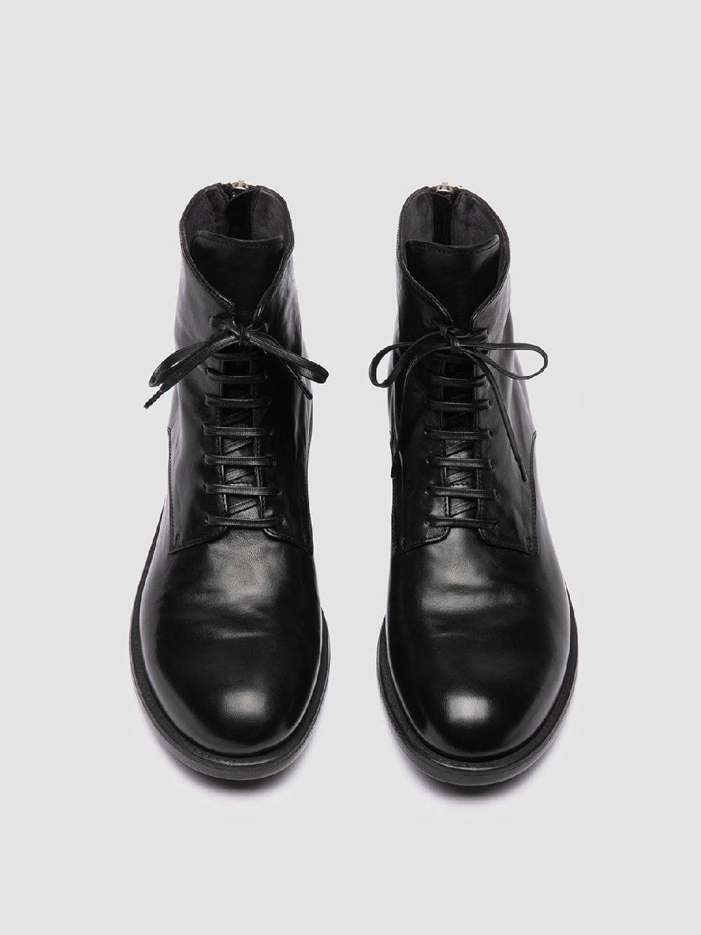 Officine Creative SARGEANT 003 Stivali Stringati in Pelle Nera Grandi sconti