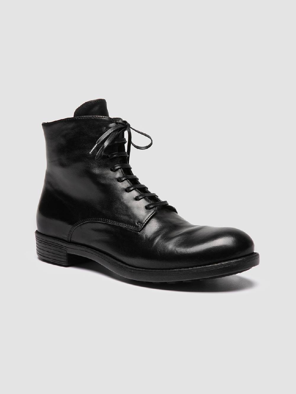Officine Creative SARGEANT 003 Stivali Stringati in Pelle Nera Grandi sconti