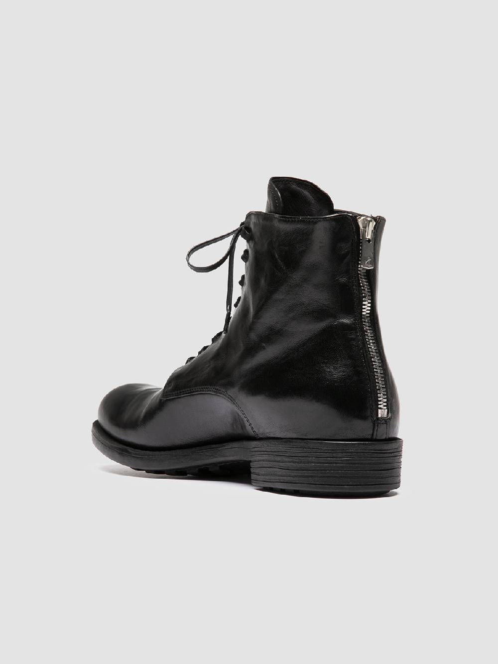 Officine Creative SARGEANT 003 Stivali Stringati in Pelle Nera Grandi sconti
