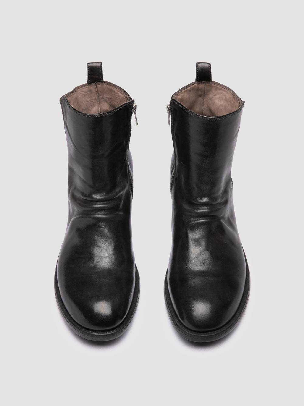 Officine Creative SARGEANT 005 Stivali con Zip in Pelle Grigia Nuovi prodotti