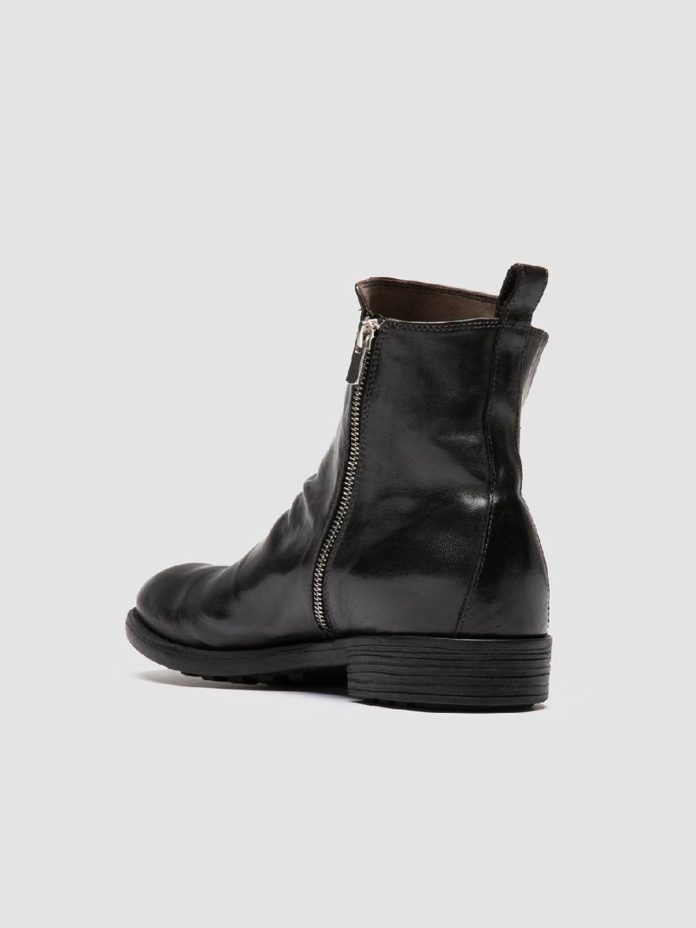 Officine Creative SARGEANT 005 Stivali con Zip in Pelle Grigia Nuovi prodotti