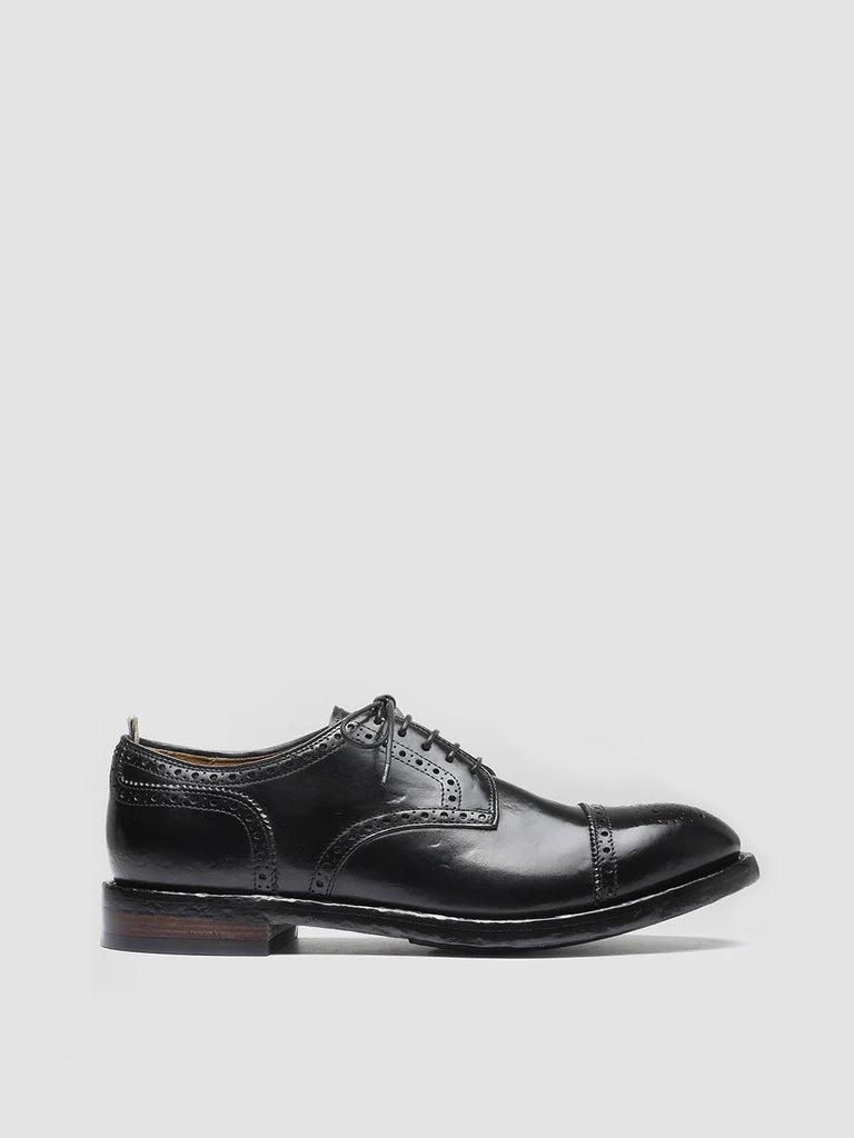 Officine Creative TEMPLE 003 Derby in Pelle Nera Offerte stagionali