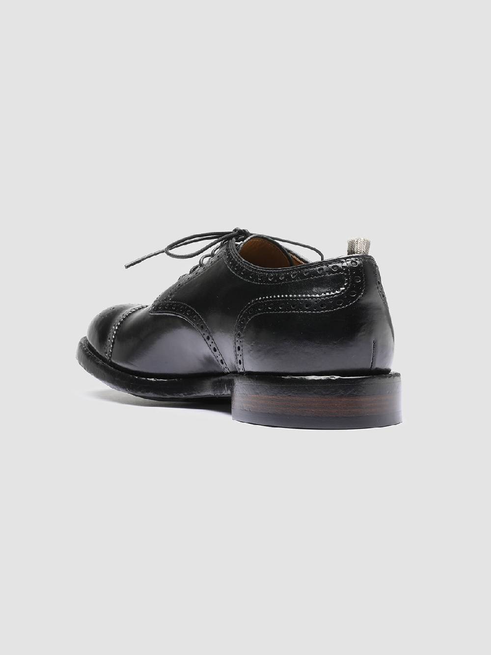Officine Creative TEMPLE 003 Derby in Pelle Nera Offerte stagionali