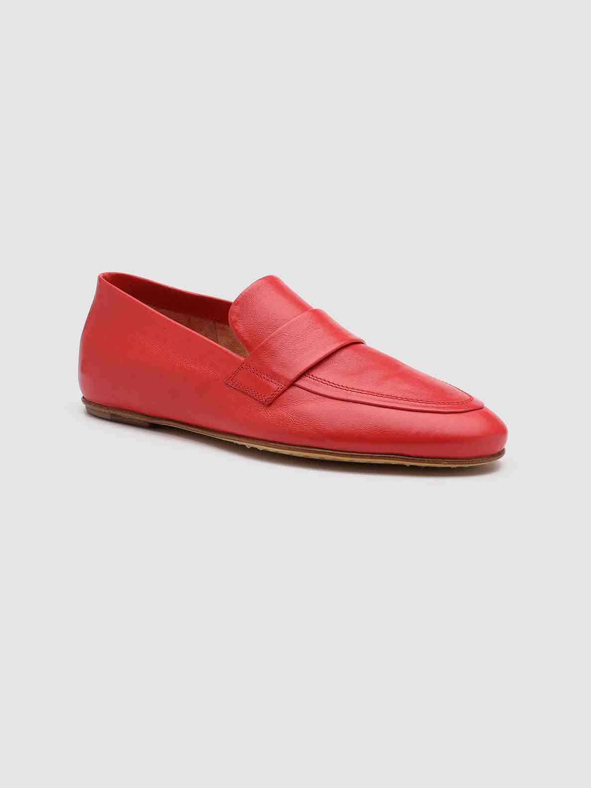 Officine Creative BESSIE 004 Mocassini in Pelle Rossa Liquidazione