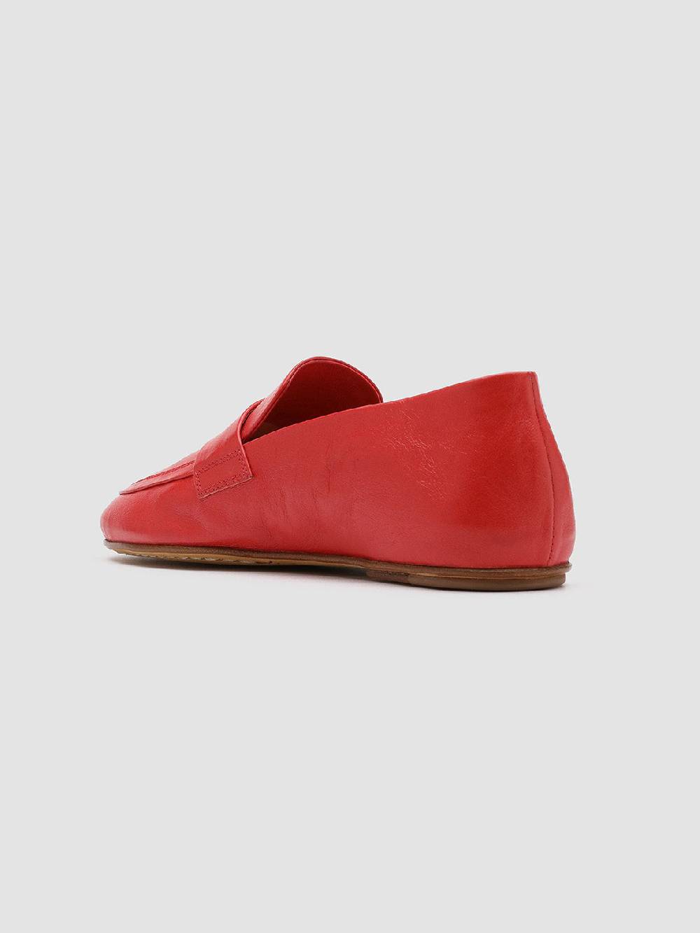 Officine Creative BESSIE 004 Mocassini in Pelle Rossa Liquidazione