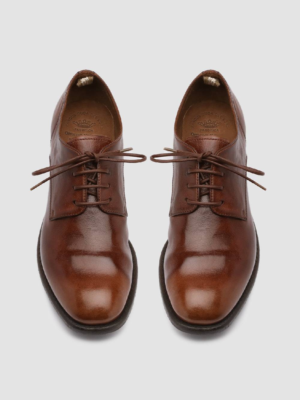 Officine Creative CALIXTE 014 Derby in Pelle Marrone Offerte giornaliere