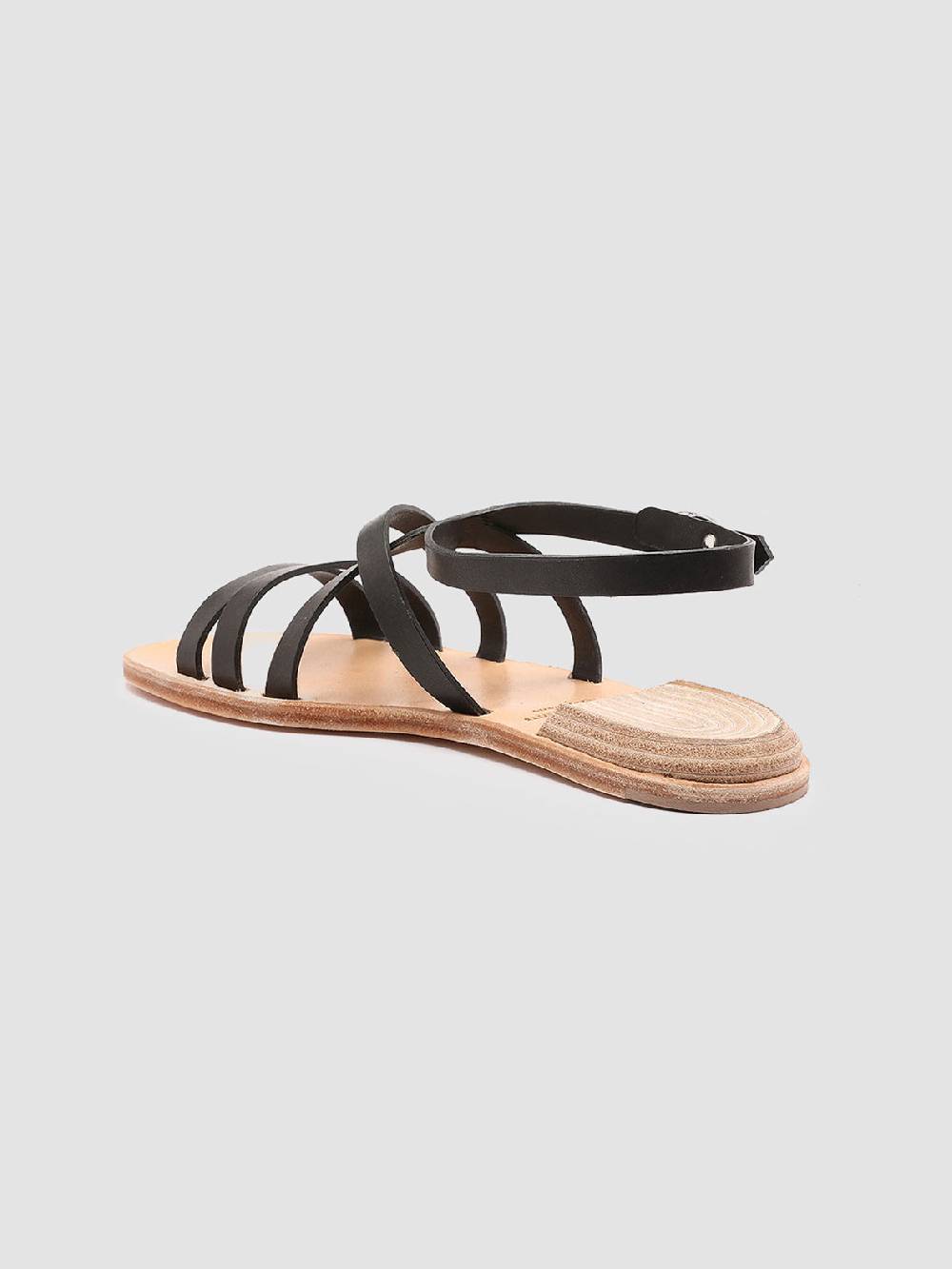 Officine Creative CONTRAIRE 004 Sandali in Nappa Nera Enormi risparmi