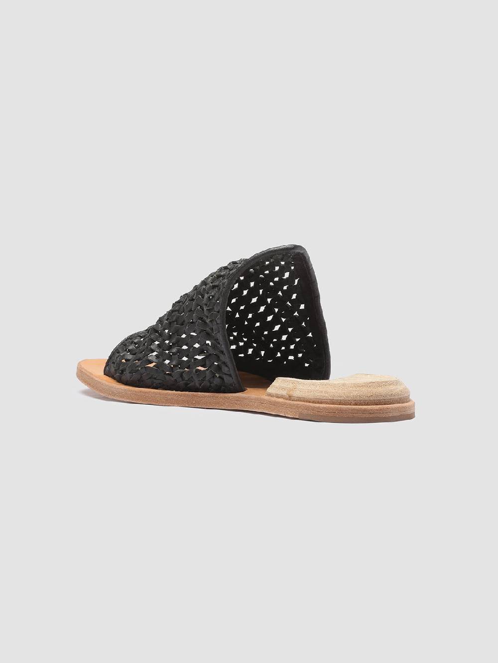 Officine Creative CONTRAIRE 008 Sandali in Pelle Nera Prezzo basso