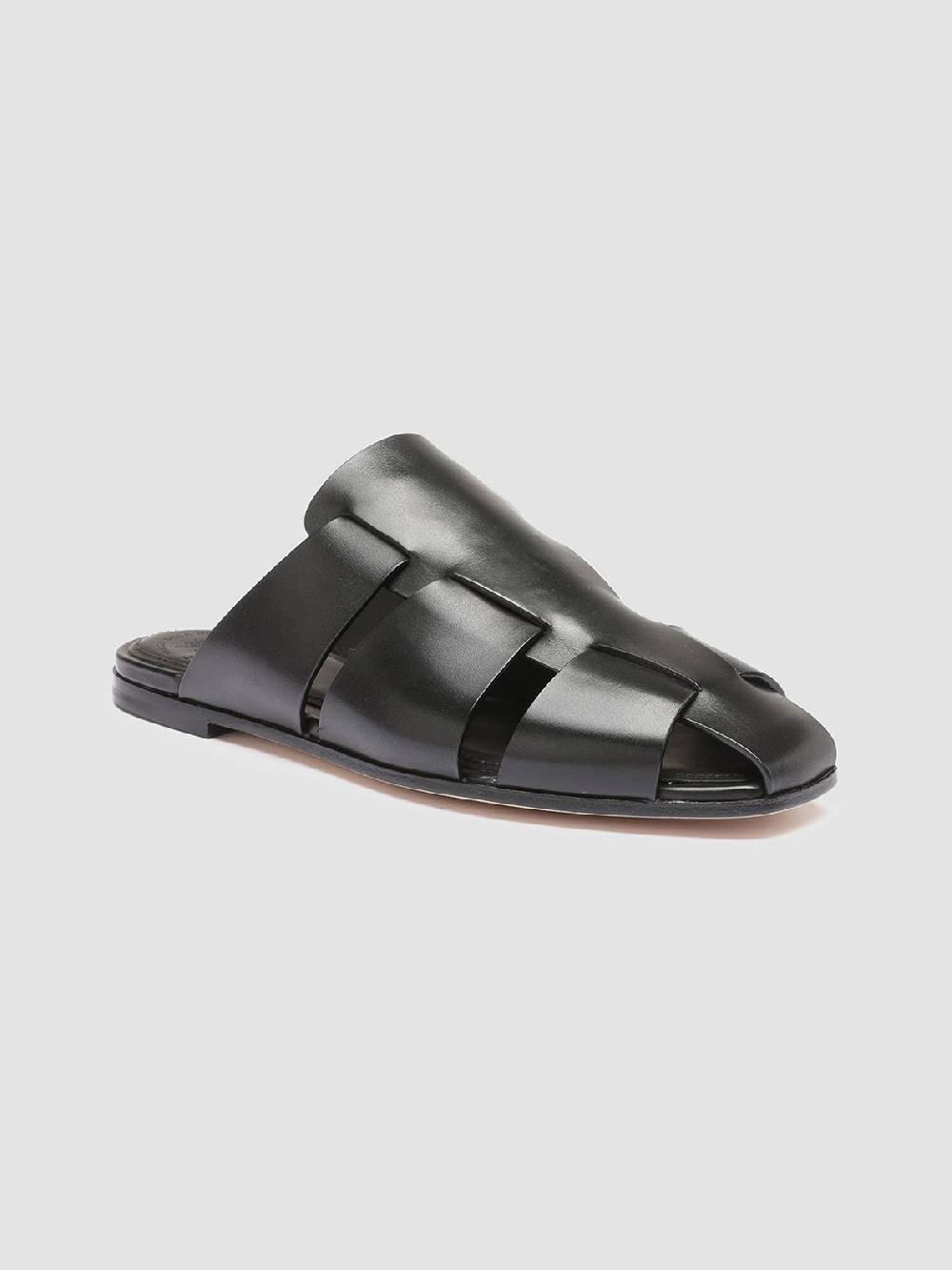 Officine Creative CUBA 001 Sabot in Pelle Nera Offerta settimanale